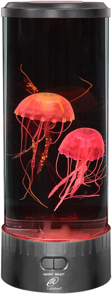 Lightahead Large Round LED Jellyfish Lamp – 18 LEDs with Vibrant Color-Changing Effects – The Ultimate Sensory Fake Aquarium for Decoration, Autism, ADHD, Stress & Anxiety Relief – Ideal Gift (Large)