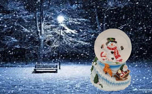 Lightahead Musical Christmas Snowman Water Globe with music 100 MM in Poly resin