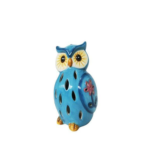 Lightahead® Solar Owl Light Ceramic Owl Powered by Solar LED Light for Park, Patio, Deck, Yard, Garden, Home, Pathway, Outside Landscape for decoration and celebration