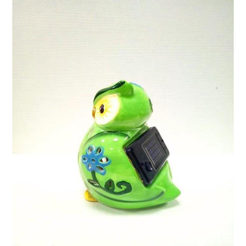 Lightahead® Solar Owl Light Ceramic Owl Powered by Solar LED Light for Park, Patio, Deck, Yard, Garden, Home, Pathway, Outside Landscape for decoration and celebration