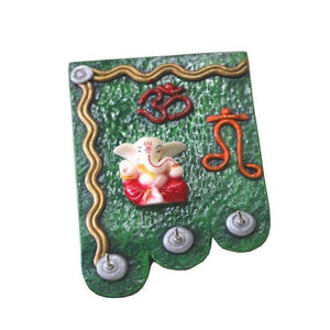 Lightahead Wall Key Holder 3 Key Hooks Exclusive Decorative Om Lord Ganesh design Rack