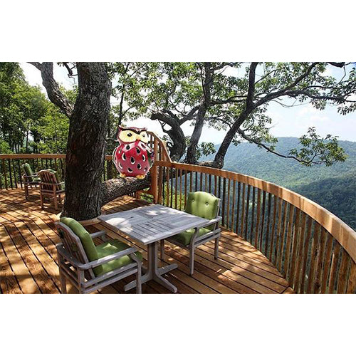 Lightahead® Solar Owl Light Ceramic Owl Powered by Solar LED Light for Park, Patio, Deck, Yard, Garden, Home, Pathway, Outside Landscape for decoration and celebration