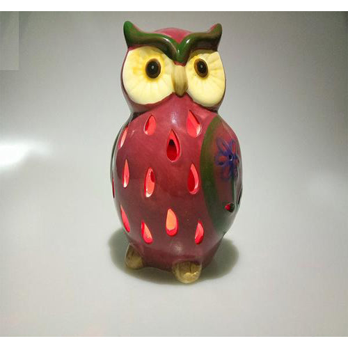 Lightahead® Solar Owl Light Ceramic Owl Powered by Solar LED Light for Park, Patio, Deck, Yard, Garden, Home, Pathway, Outside Landscape for decoration and celebration