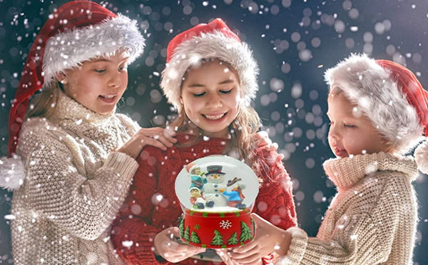 Lightahead Polyresin 100MM Snowman Musical Water Snow Globe with 8 melodies playing