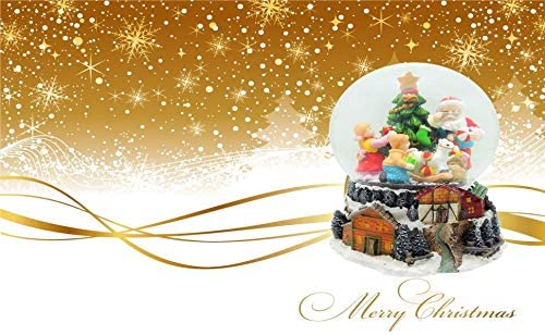 Lightahead Musical Christmas Santa with Children 100mm Snow Globe, falling Snowflakes & music in Poly resin