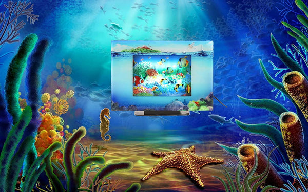 Lightahead LCD Scenery Artificial Tropical Fish Aquarium Decorative Lamp Virtual Ocean in Motion