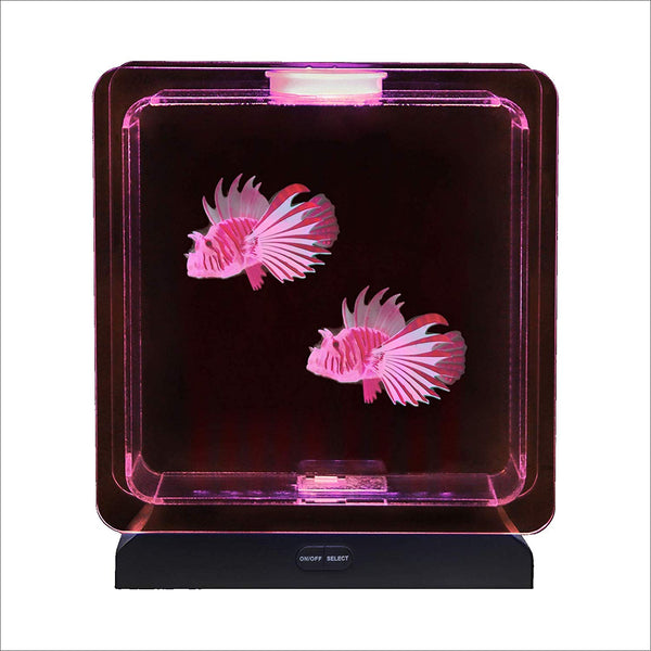 Lightahead Illuminated Lion fish Mood Lamp with 30 LEDs, 5 color changing light effects Lion Fish Tank Aquarium for home decoration, gift
