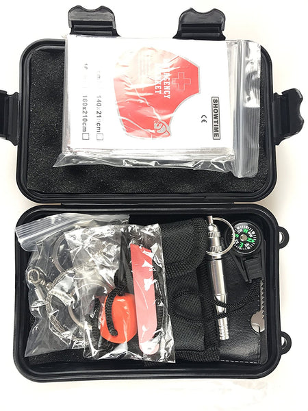 Lightahead® Survival Kit Outdoor Emergency Gear Kit for Camping Hiking Travelling or Adventures