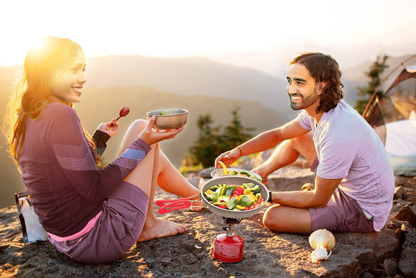 Lightahead 15Pc Camping Cookware Set Mess Kit Lightweight Compact for Camping Hiking Outdoor Cooking