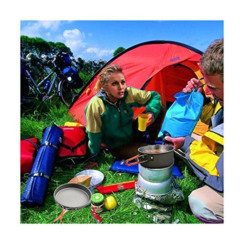 Lightahead 15Pc Camping Cookware Set Mess Kit Lightweight Compact for Camping Hiking Outdoor Cooking