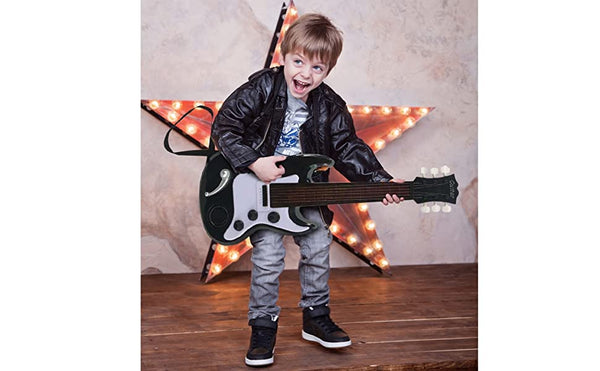 Lightahead 22 Inch Electronic Guitar For Little Rock Stars Electric Guitar With Preset Music And Vibrant Sounds Fun Musical Guitar (389-7)