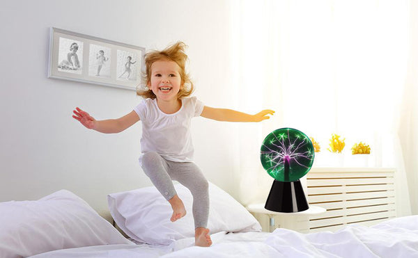 Lightahead 6" Plasma Ball Lamp Crystal Green Color Globe Design Touch Sound Sensitive
