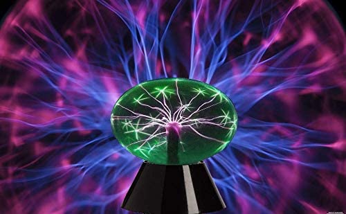 Lightahead 6" Plasma Ball Lamp Crystal Green Color Globe Design Touch Sound Sensitive