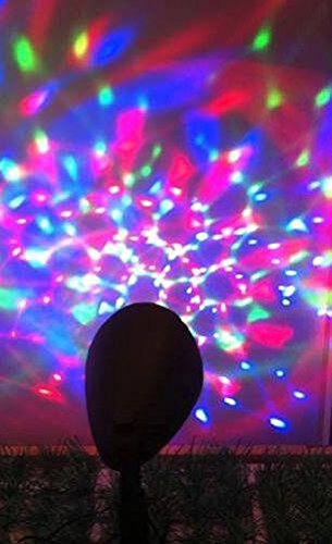 Lightahead Outdoor Light Show Spot Light Lamp with 3 color LED disco effect with AC adapter..Multi-color Projection Kaleidoscope stake