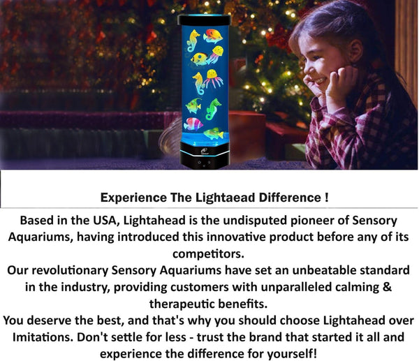 Lightahead LED Fantasy Fish Lamp with Color Changing Light Effects. A Sensory Synthetic Fish Tank Aquarium Mood Lamp. Large (15 Inches Tall)