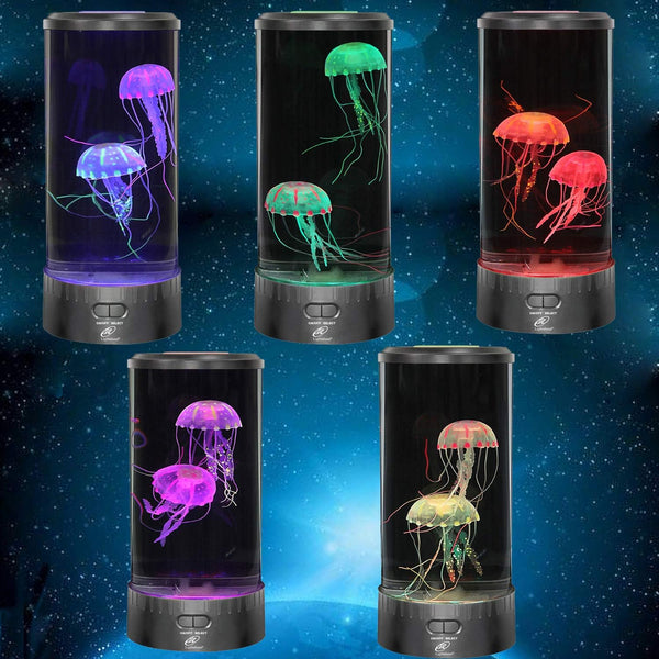 Lightahead Large Round LED Jellyfish Lamp – 18 LEDs with Vibrant Color-Changing Effects – The Ultimate Sensory Fake Aquarium for Decoration, Autism, ADHD, Stress & Anxiety Relief – Ideal Gift (Large)