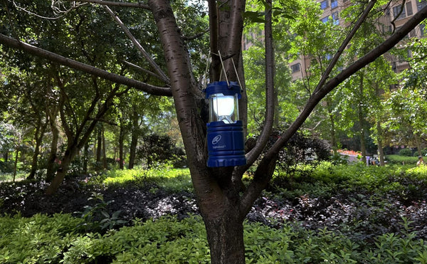 Lightahead Portable Outdoor LED Camping Lantern, Set of 4 Colors Black,Blue,Brown,Green, Collapsible. Great for Emergency, Tent Light, Backpacking (Without Battery)