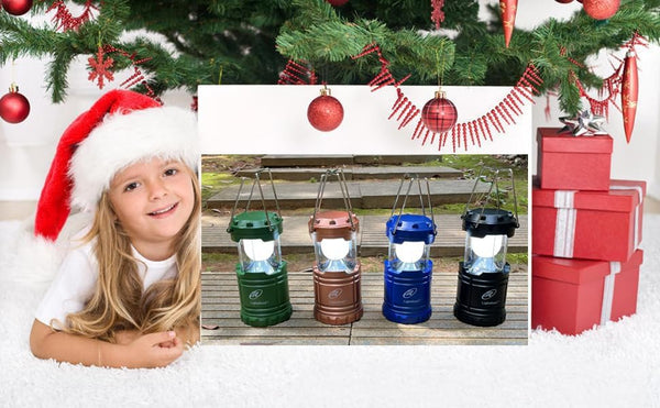 Lightahead Portable Outdoor LED Camping Lantern, Set of 4 Colors Black,Blue,Brown,Green, Collapsible. Great for Emergency, Tent Light, Backpacking (Without Battery)