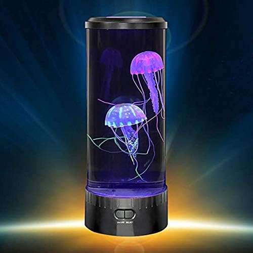 Lightahead Large Round LED Jellyfish Lamp – 18 LEDs with Vibrant Color-Changing Effects – The Ultimate Sensory Fake Aquarium for Decoration, Autism, ADHD, Stress & Anxiety Relief – Ideal Gift (Large)