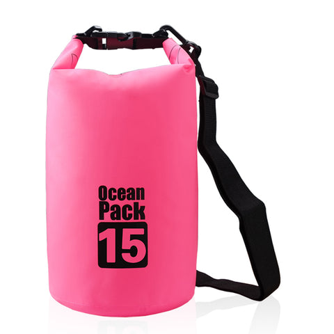 Lightahead®Waterproof Dry Bag 15L With Free Waterproof Cellphone Case for Kayaking/Boating etc(Pink)