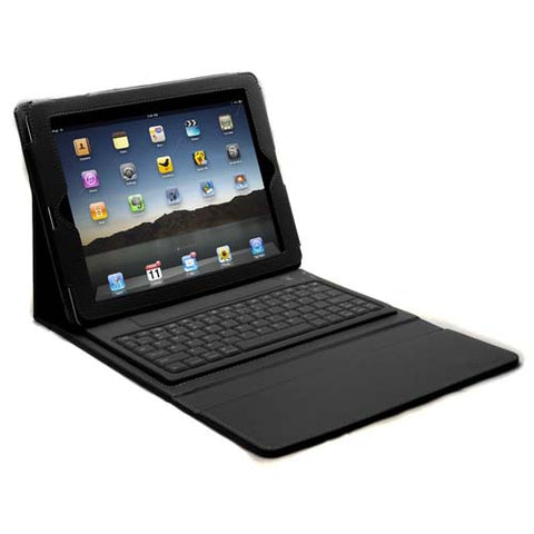 Lightahead 360 Degrees Rotating Sliding Cover Case with Sliding & Adjustable Bluetooth Wireless Keyboard for Ipad 2 & 3 (BLACK)
