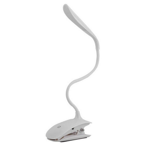 Lightahead Clip On LED Reading Light Rechargeable Battery /USB Powered Touch Control Desk Lamp-White