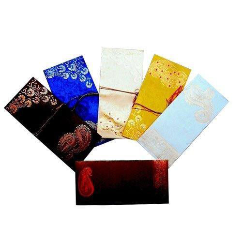Lightahead GIFT ENVELOPE CARD MONEY HOLDER FANCY PACKET FOR WEDDING ANNIVERSARY CHRISTMAS AND OTHER FESTIVE OCCASIONS SET OF 5 ASSORTED COLORS & DESIGN (set of 5)
