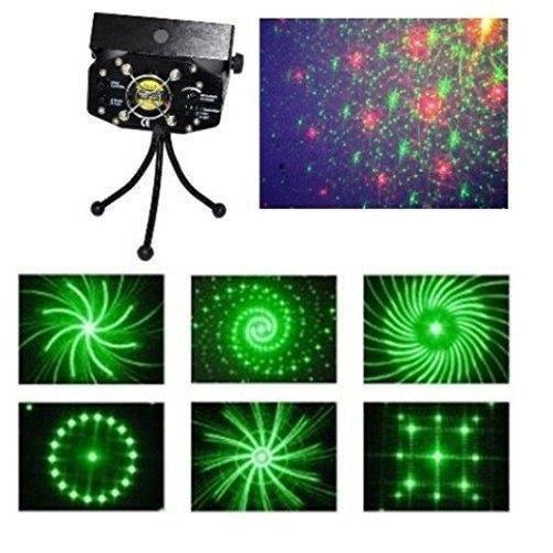 Lightahead LED Projector Strobe flash Holographic Disco Lighting Voice activated,tripod (6 Patterns)