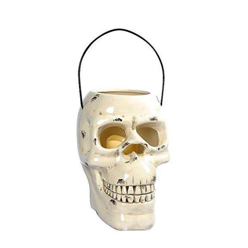 Lightahead Halloween Decoration Light Skull Lantern, Outdoor Garden Light