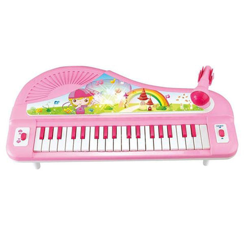 Lightahead 37 Keys Electronic Organ Keyboard Piano with Microphone - Pink