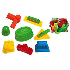Lightahead 8 pcs Beach Sand Pit Castle Tools Set, Fun Toys Playset for Kids in reuseable zipper bag