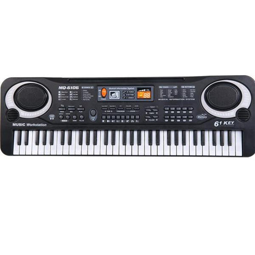 Lightahead 61 Keys Portable Electronic Keyboard Piano with Microphone, Multi-function Digital Music for all Ages