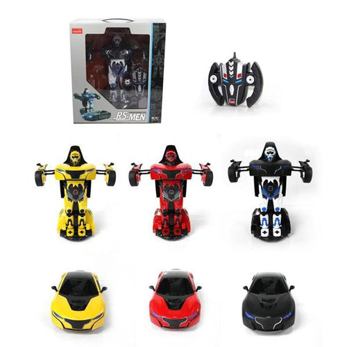 Lightahead Remote Controlled Transformable Robot Car, One key Transformation, The Perfect Gift For Kids! (RED)