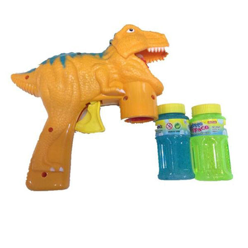 Lightahead Dinosaur Bubble Shooter Gun Light Up Bubbles Blower with light, music Dinosaur Toys