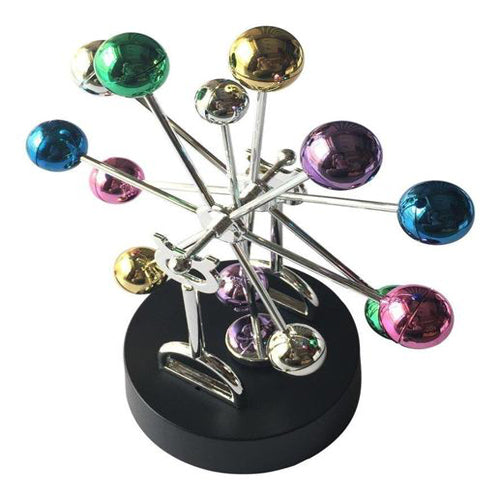 Lightahead Magnetic Swinging Balance Balls in Electronic Perpetual Motion Decoration Kinetic Art Asteroid (multi color balls)