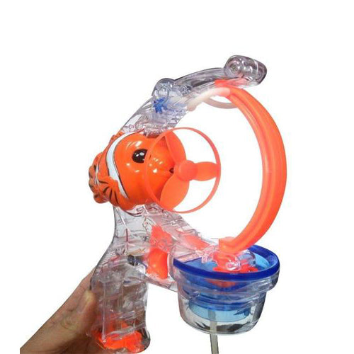 Lightahead 2 LED Handy Fish Bubble Gun with Music and Lights,includes 2 Bottles of Bubble Solution