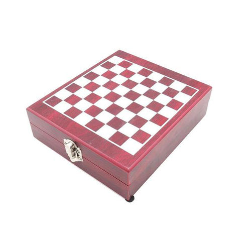 Lightahead 4 pcs Wine Chess Gift Set, Wine Bottle Opener Tool Kit with Chess Set Gift Box