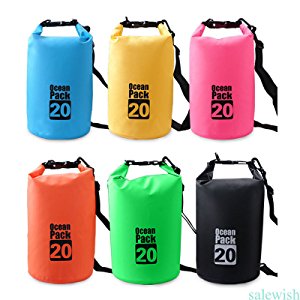 Lightahead® Waterproof Dry Bags 20L With Free Waterproof Cellphone Case (Blue)