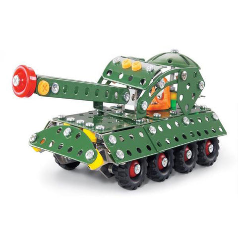 Lightahead Assembly Metal Military Tank Model Kits Toy War Tank to Assemble. Puzzles Set for Kids, 215 pcs metal blocks