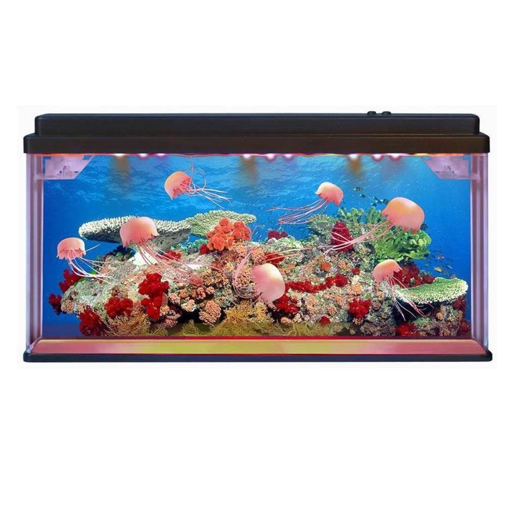 colorful fish tank led light jellyfish aquarium lamp water box Lightahead® Artificial Jellyfish Aquarium with Bubbles and Multi Color