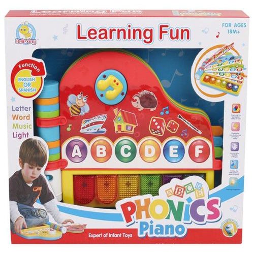 Lightahead Speech Learning machine toy with light and music in Spanish Phonics Piano .Make Learning Fun for Kids Toddlers