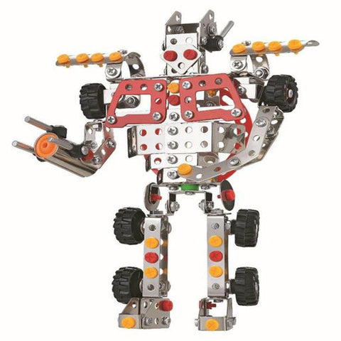 Lightahead Assembly Metal Robot Model Kits Toy Robot to Assemble. Building Puzzles Set for Kids, 317 pcs metal blocks