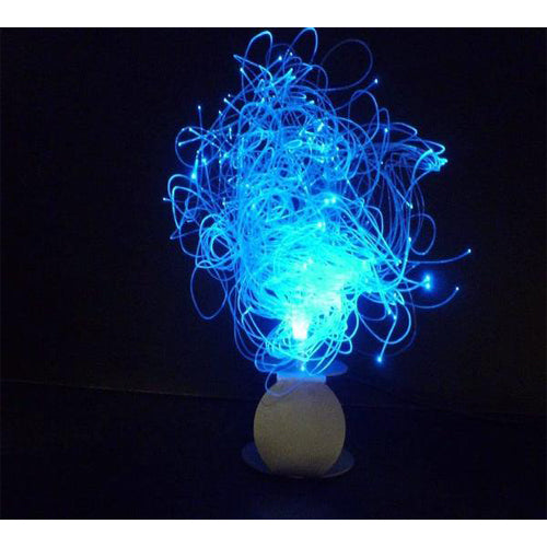 Lightahead LED MultiColor Changing Fiber Optic Lamp with Clear Nylon Threads for Home Décor
