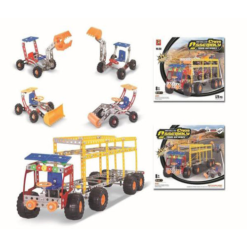 Lightahead Assembly Metal Model Kits 5 in 1 Truck kit series Toy Building Puzzles Construction Play Set, 579 pcs metal blocks can make 5 designs (5 Different Construction Trucks Can Be Made)