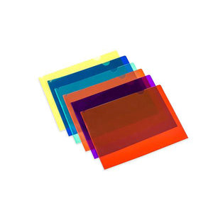 Lightahead LA-7555 Clear document Folder US Letter ,A4 size, Set of 6 in 6 assorted Colors, Blue, Green, Orange, Yellow, Purple, Maroon