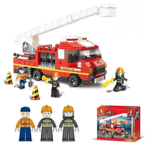 Lightahead Firemen Building Block Toy with Fire Truck,Fire Fighters,FireEngine DIY for Kids (270 Pc)