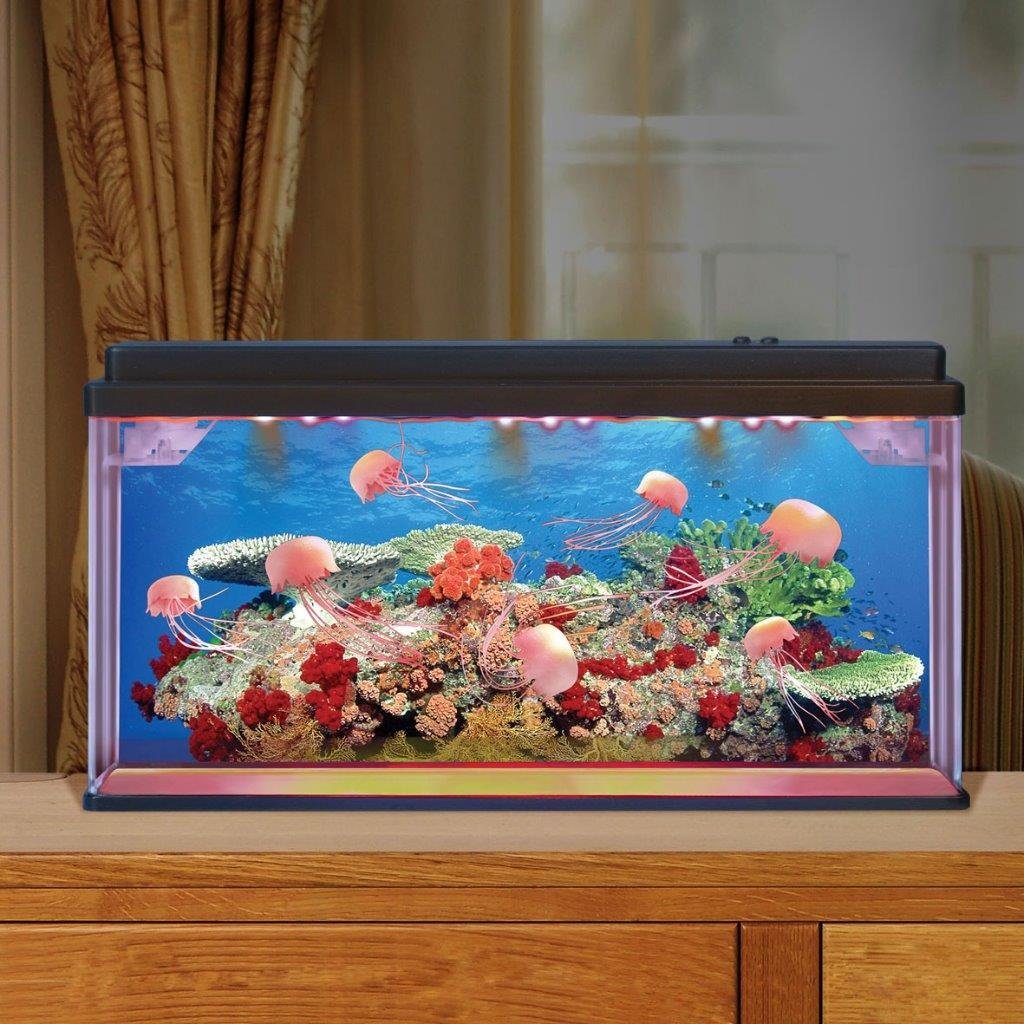 Lightahead® Artificial Jellyfish Aquarium with Bubbles and Multi Color
