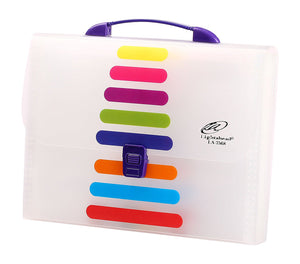 Lightahead LA-7568 Expanding File Folder with handle and insert button with 13 pockets. as pictured