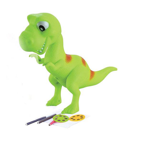 Lightahead 2 in 1 Dinosaur Projector Set Drawing and Learning Projector Painting Toy for Kids with 6 picture discs each with 3 Lantern Slides 12 water color pens Great Holiday Gift for Kids