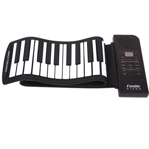 Lightahead Portable 61 Keys Roll-Up Electronic Piano Keyboard,Soft Keys Synthesizer Built-in Speaker